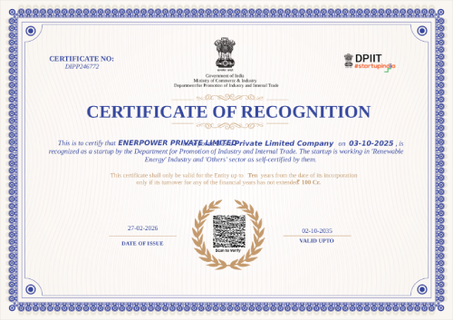 Satrt Up India Certificate